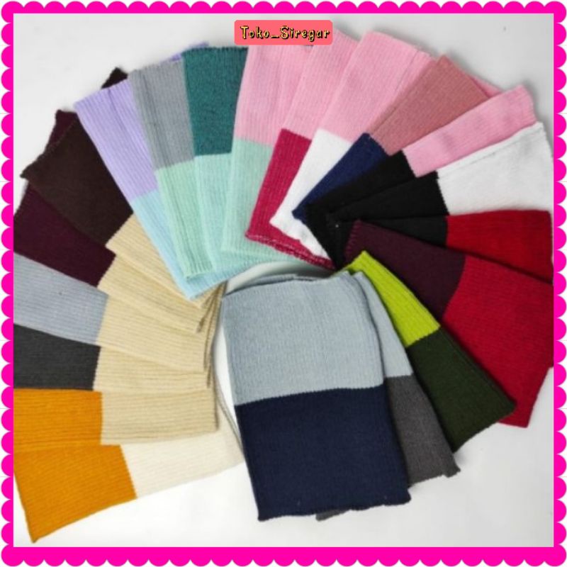 CIPUT RAJUT POLOS MODEL 2 WARNA / BANDANA RAJUT / INNER HIJAB / CIPUT RAJUT BAHAN RAJUT