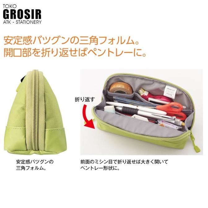 

best produk] LIHIT LAB SMART FIT ACTACT Wide Open Pen Case Pouch Organizer A-7688