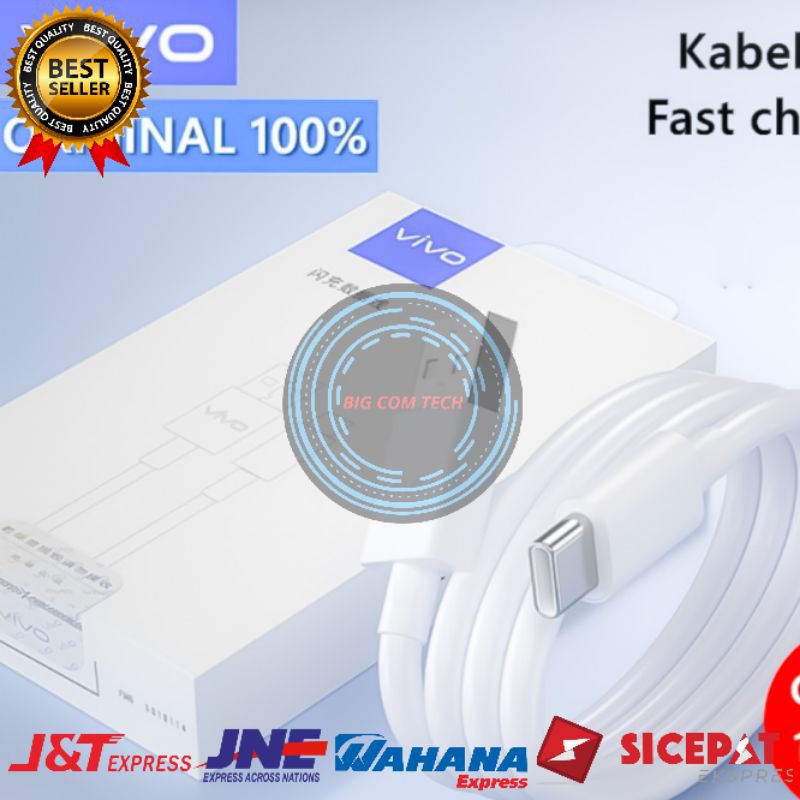 Kabel Data Vivo Y30 / Y31 / Y31s / Y50 / Y51 / Y53s / Y70 / Y73 / Y71t / Y76s / V17 Pro / V19 / V20 Pro / V20 SE / V21 / S1 Pro / X27 Pro / X30 Pro Usb Type-C Fast Charging 2.4A Original