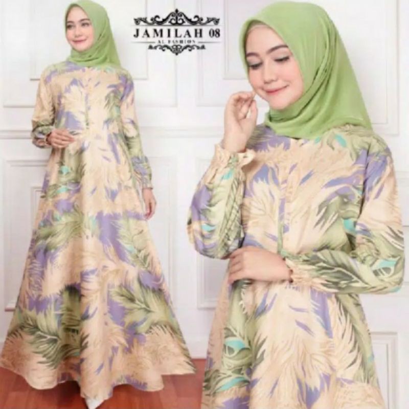 Gamis Wanita Murah Modis| Gamis Motif Jamilla