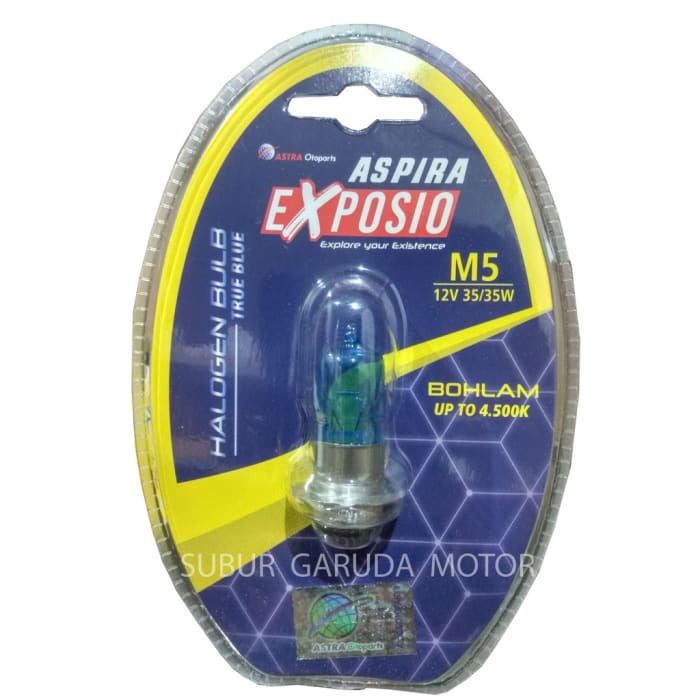 Lampu Bohlam Depan Halogen True Blue - Grand Karisma Supra X 125 Exposio Asli Aspira AE-H12V3535P15D1-B