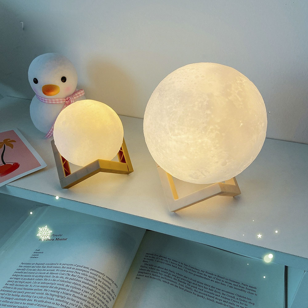 【COD Tangding】3D Moon Night Light DIY Birthday Gifts Painted Starry Sky Lamp