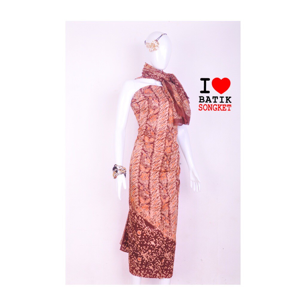 Bahan sutra gamis motif 14 kain batik pekalongan terusan abaya