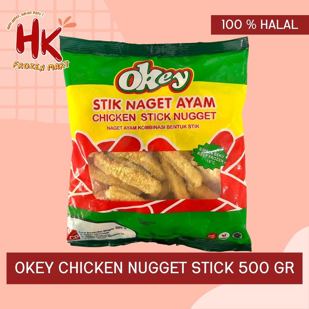 

Okey Chicken Nugget Stick 500gr (naget ayam stik akumo fiesta champ) / HK Frozen Mart