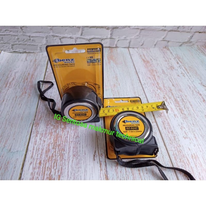 BENZ 7.5M x 25MM Meteran Roll Rol Besi Measuring Tape 7,5m 7.5 7,5 M
