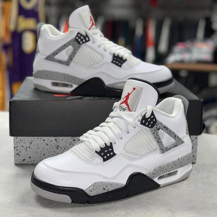 Sepatu Nike Air Jordan 4 Retro OG White Cement 2016