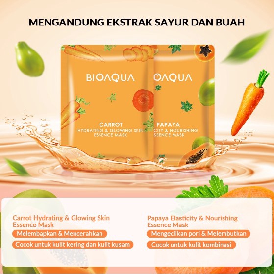 BIOAQUA VEGETABLE AND FRUIT ESSENCE MASK PLANT BASE SHEET MASK