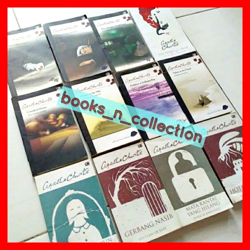 

agatha christie original novel preloved cover warna monokrom et1