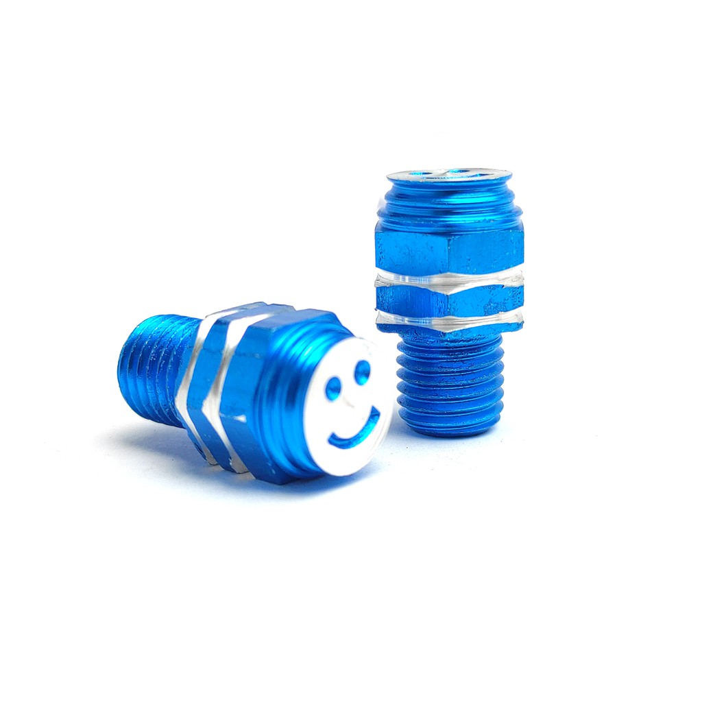 2 Pcs Baut Tutup Lubang Spion Motor Honda & Yamaha Baut Tutup Spion Smile Variasi-Biru