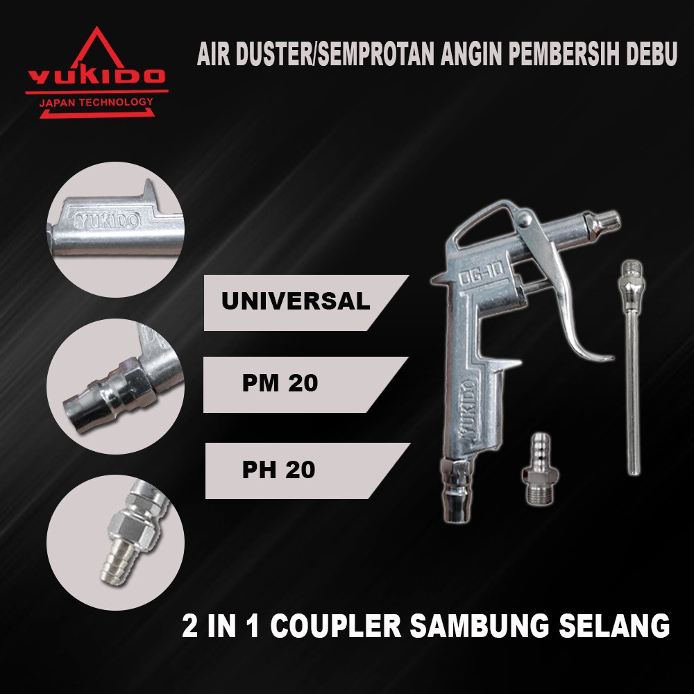 YUKIDO AIR DUSTER DG-10 COUPLER SEMPROTAN DEBU KOMPRESOR