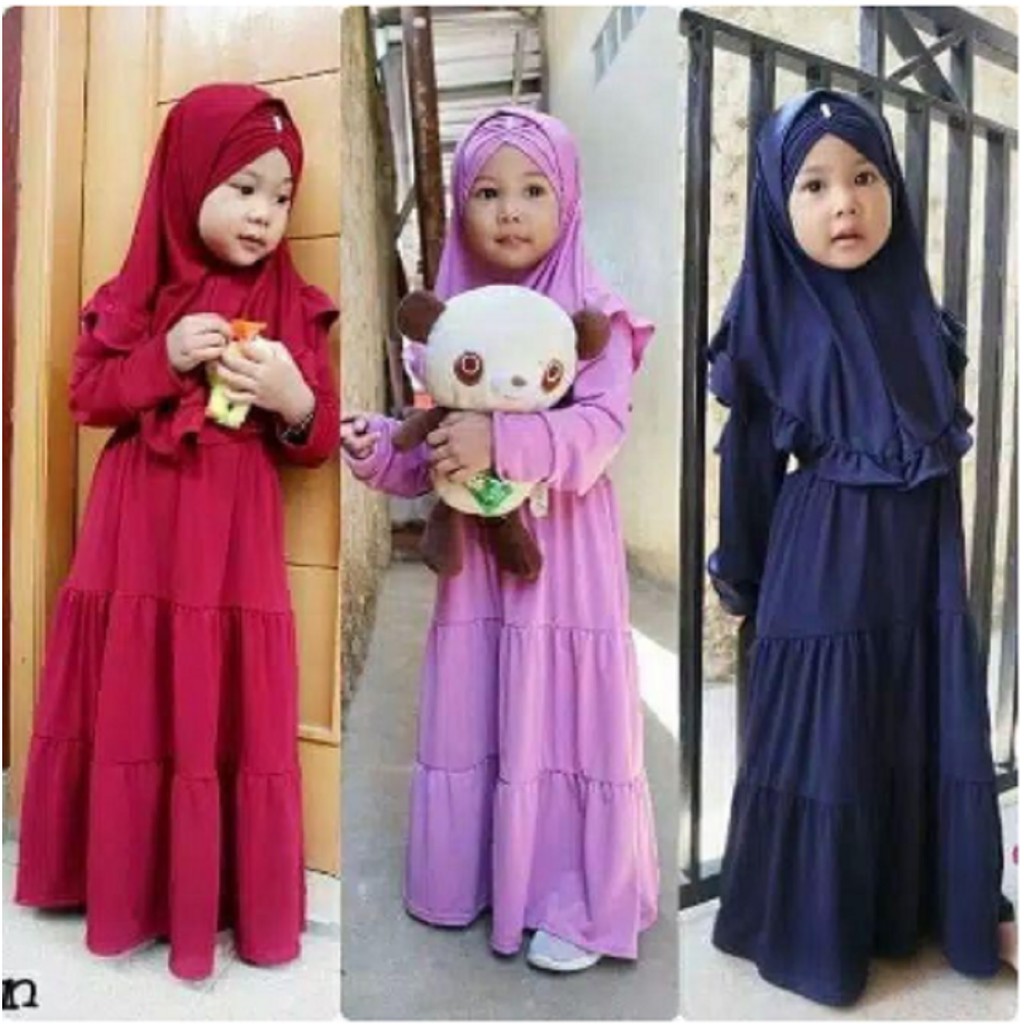 Gamis Jersey Susun Anak Gamis Anak Jersey Canda Serut Susun Anak 2 5 Tahun Shopee Indonesia