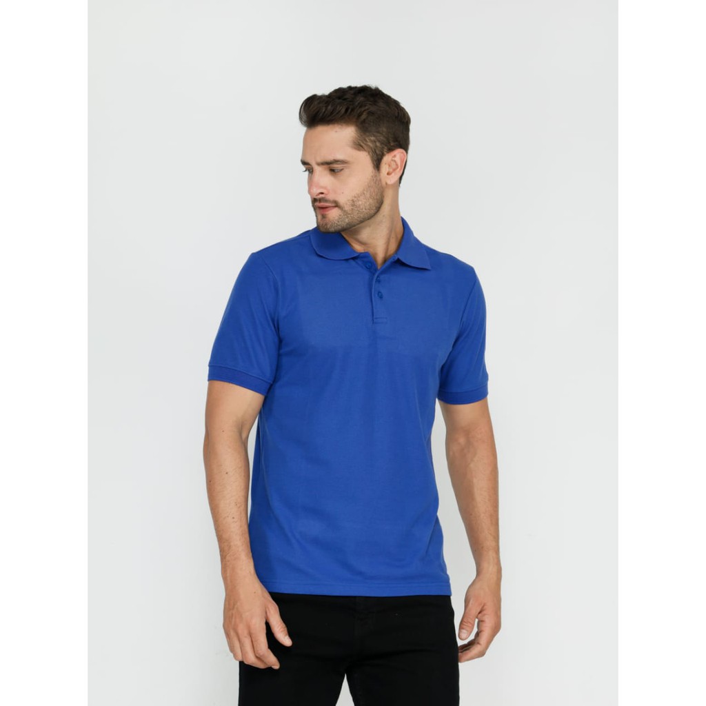 PREMIUM Kaos Polo Shirt Pria CVC Katun