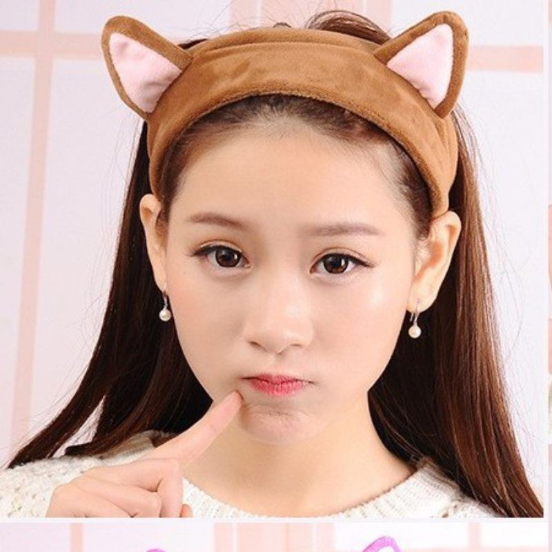 Bando Model Telinga Kucing - Bandana Hewan Lucu Masker