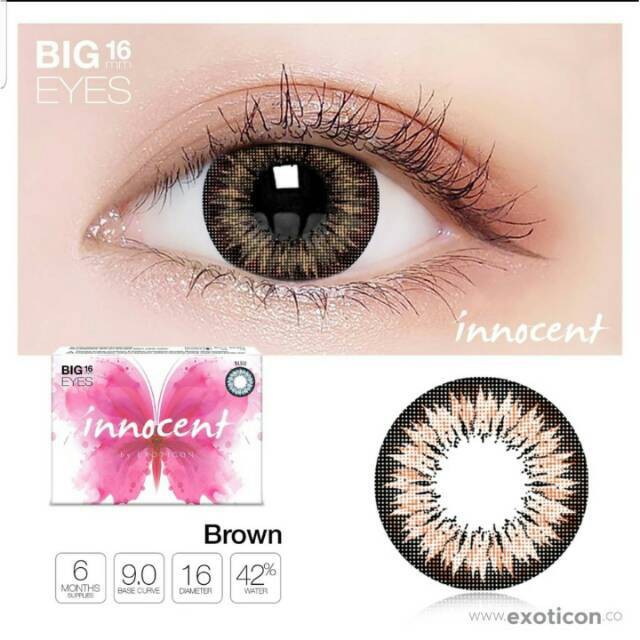 BEST SELLER PAKET NICELOOK SOFTLENS INNOCENT NORMAL BIG EYES 16MM, FREE CAIRAN NICE LOOK 60ML, FREE LENCASE, SOFLEN SOFLENS SOFTLEN COD LENSA BY X2 EXOTICON