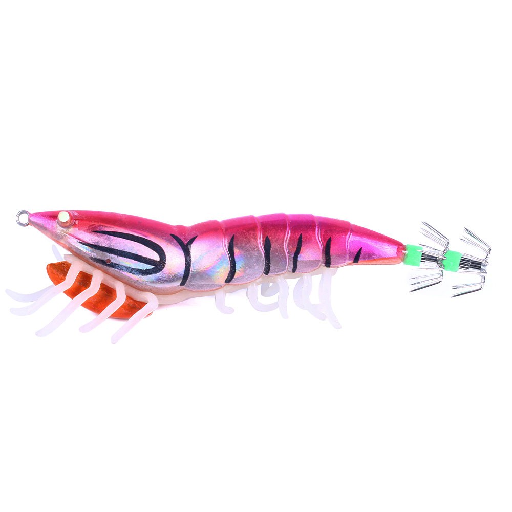 Hengjia 1pc Umpan Pancing Hard Bait Bentuk Udang / Cumi-Cumi 3d Ukuran 120mm 22.9g