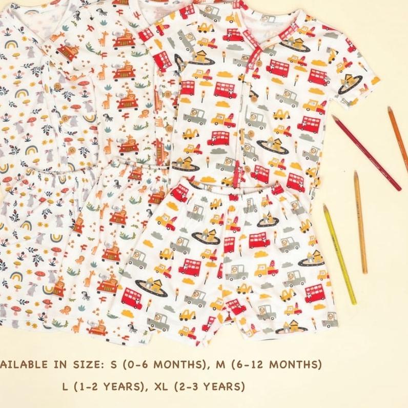 ✬ Setelan Piyama Panjang Setelan Piyama pendek Premium Patpat by MOOI piyama anak baju tidur anak 0-