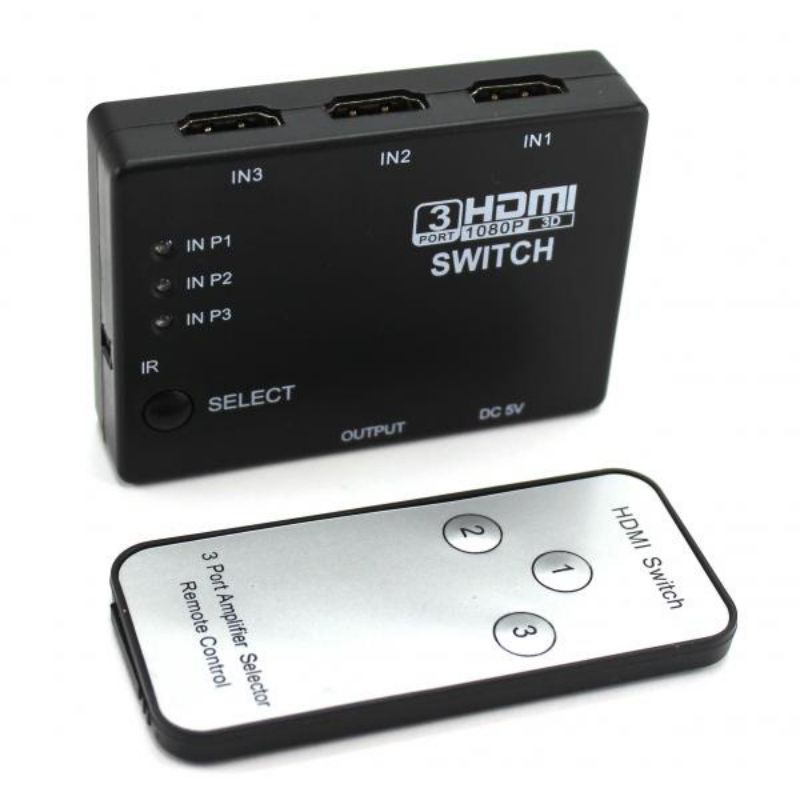 HDMI SWITCH 3PORT REMOTE/HDMI SWITCHER 3PORT  INDOBESTLINK
