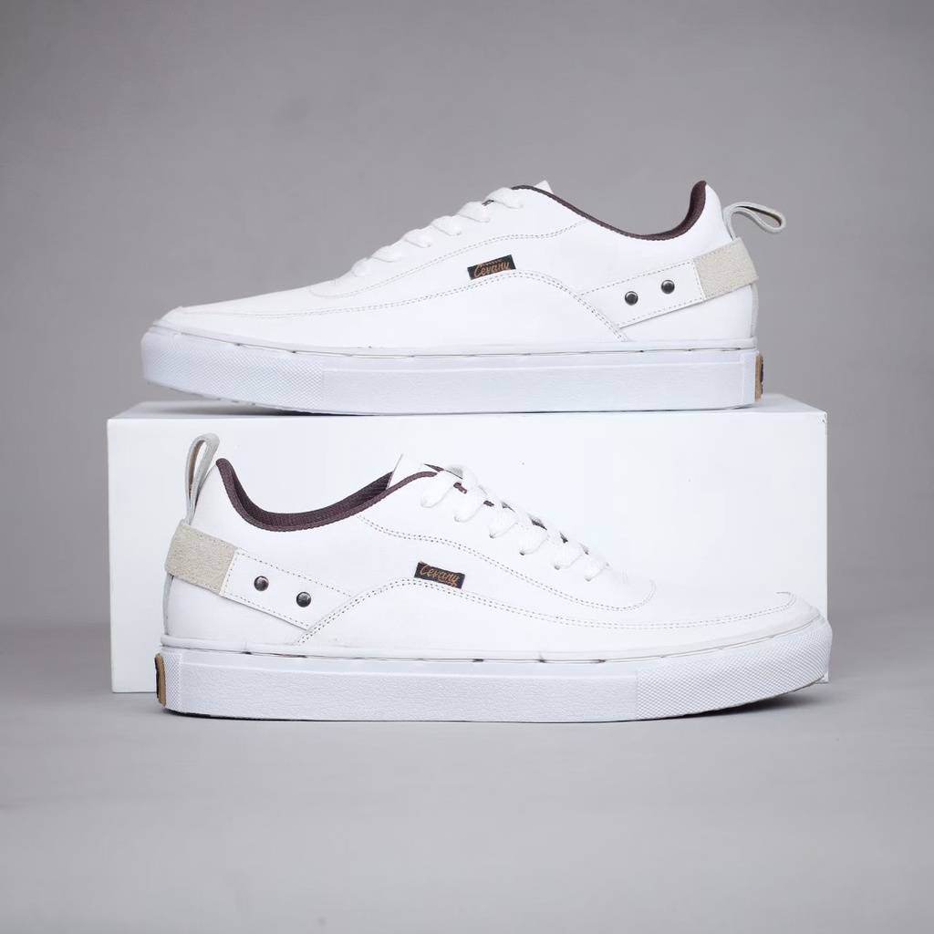 Sepatu Sneaker Pria CYRE / Sepatu Pria Casual Sneakers Kulit Asli Original Cevany / Sneakers Kulit A