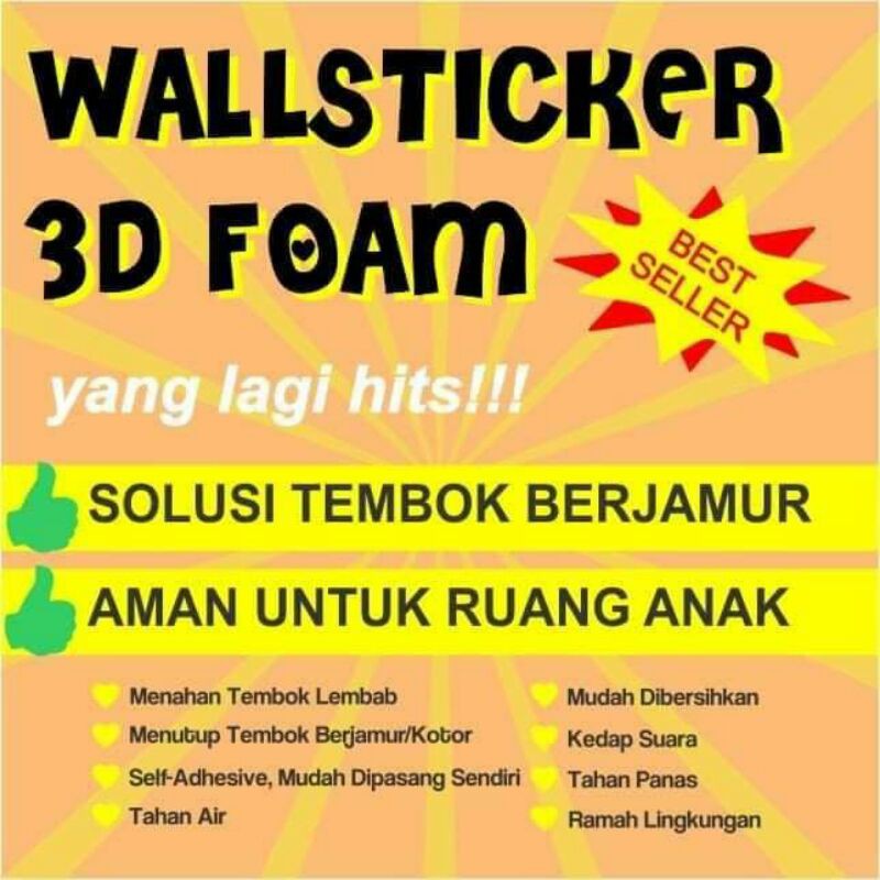 WALLPAPER TIMBUL 3 DIMENSI, MOTIF BATU BATA DAN BATU ALAM