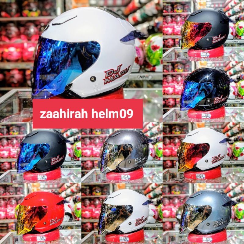 KYT DJ Maru solid paket ganteng termurah dan bisa cod-HELM KYT DJ MARU TERBARU-HELM KYT DJ MARU