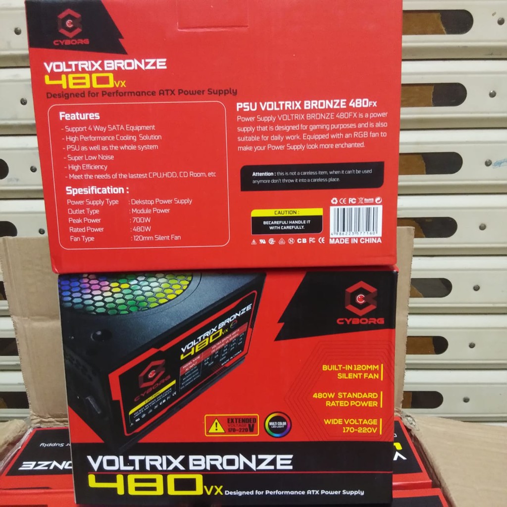 Cyborg Power Supply 480W VOLTRIX BRONZE 480VX RGB