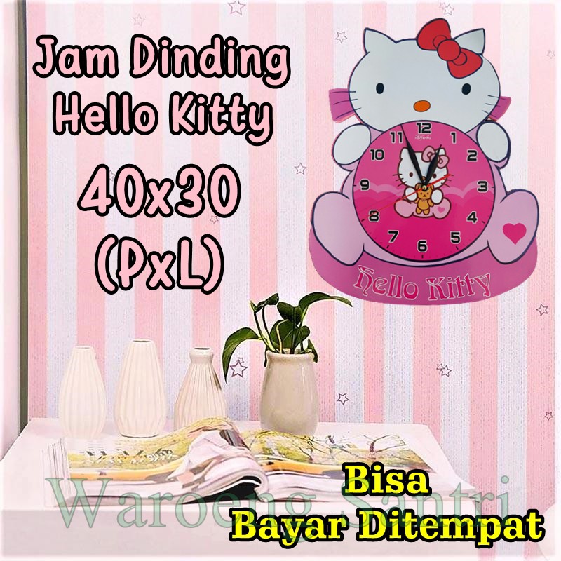 Jam Dinding Karakter Hello Kitty | JAM KARAKTER | JAM DINDING KARTUN | TERMURAH