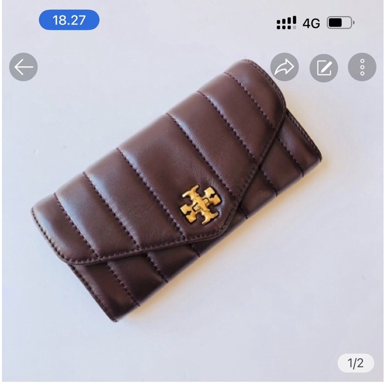 Tory Burch Kira Heirloom Quilted Envelope Wallet