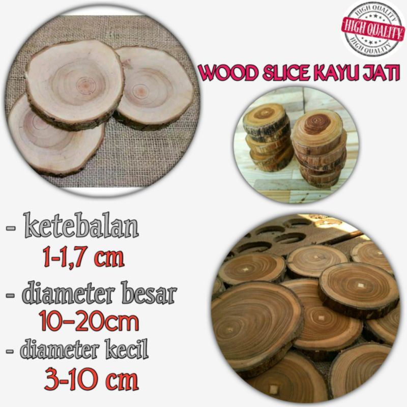 wood slice kayu jati super
