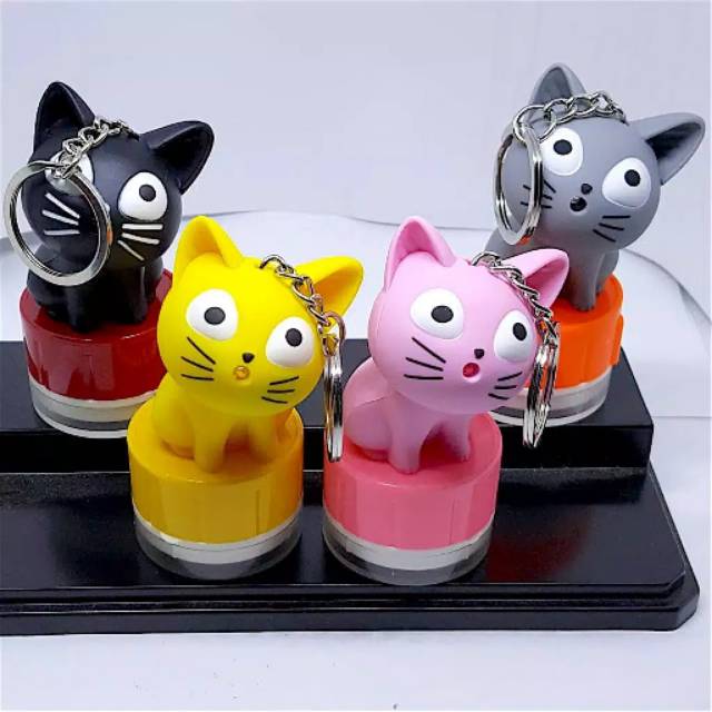 

Stempel nama karakter kucing / cat bisa request nama ada gantungan kunci