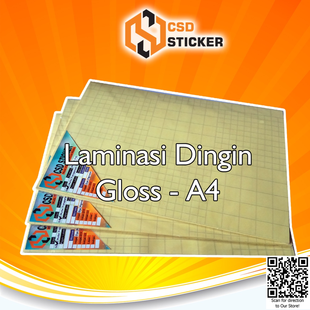 Laminasi Dingin A4 Gloss -  Doff / Matte  Plastik Lapisan Pelindung Hasil Print agar Tahan Gores - Repack 20