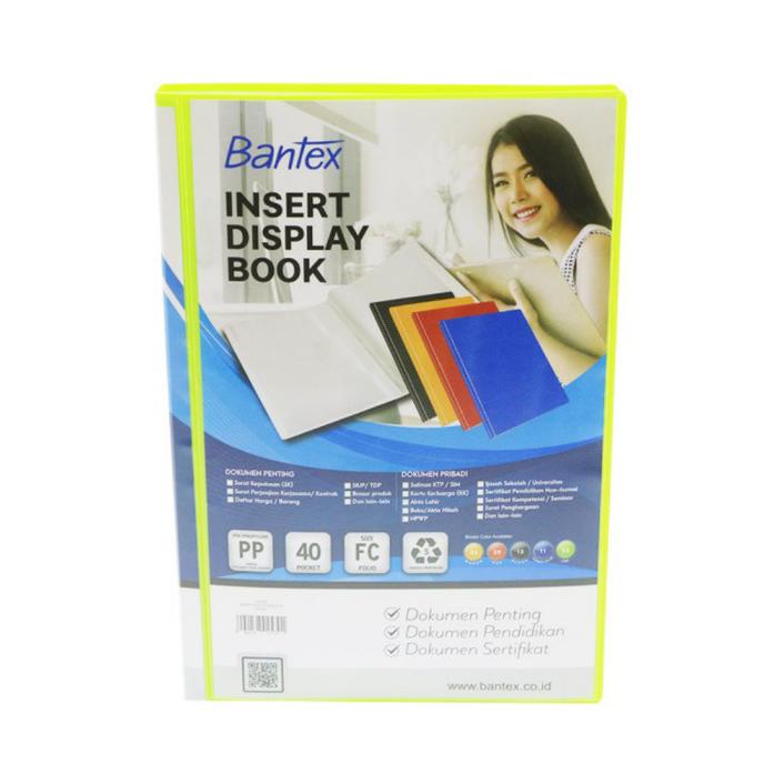 

Office & Stationery | Document Organizer | Bantex Insert Display Book Pp Folio 40 Pockets Lime#31851-65 | Best Seller