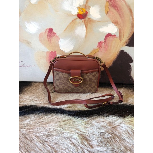 TAS COACH RILEY LUNCH BOX BAG IN SIGNATURE CANVAS