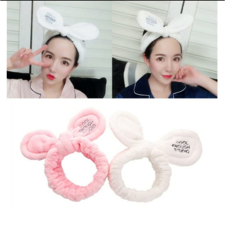 HEADBAND KOREA BUNNY BANDO CUCI MUKA IKAT RAMBUT BANDANA KOREA MURAH