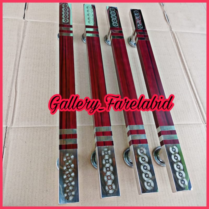 4 BATANG HANDLE PINTU Rumah Stainless Steel Grafir Kotak Jumbo 60 Cm Gagang Pintu Rumah Modern 45 Cm Pegangan Pintu Kupu Tarung Tarikan Pintu Rumah Minimalis