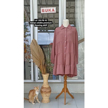 MIDI DRESS CRINKLE PREMIUM