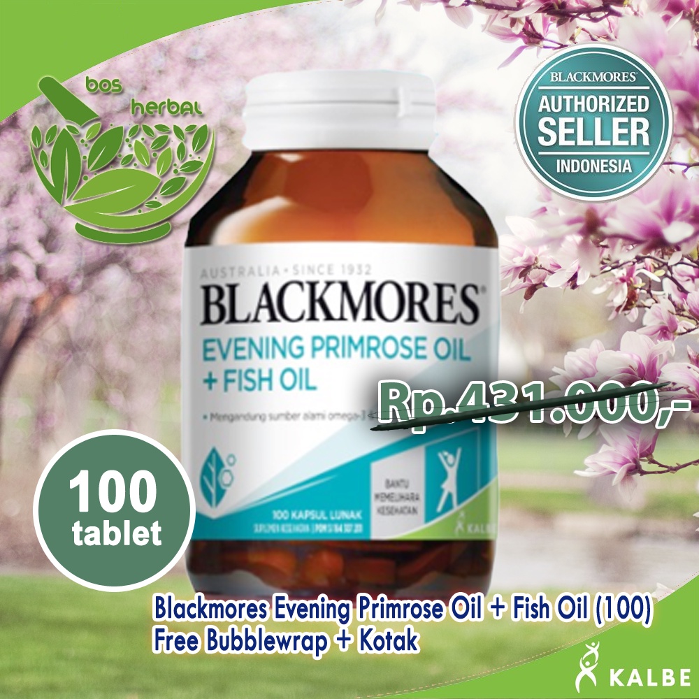 Jual Blackmores Evening Primrose Oil + Fish Oil isi 100caps mengandung