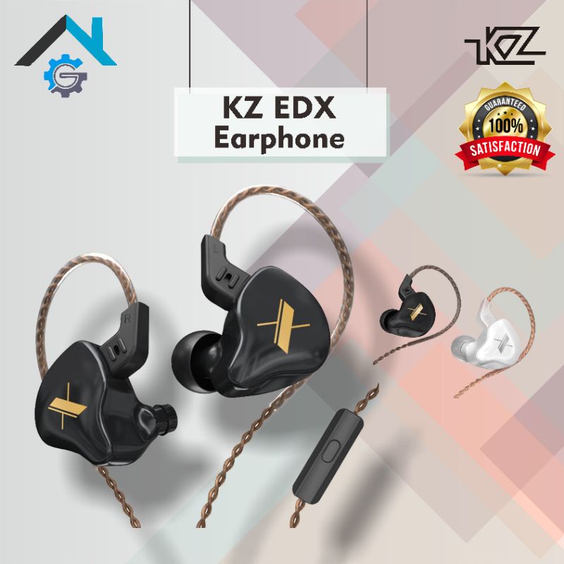 KZ EDX Earphones 1 Dynamic HIFI Bass Earbuds In Ear Monitor Headphones Sport Noise Canceling Headset