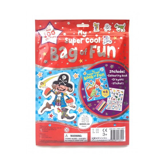 

My Super Cool Bag of Fun with Colouring Book, Crayons and Stickers