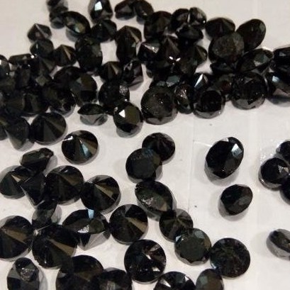 BERLIAN HITAM ASLI ORIGINAL NATURAL BLACK DIAMOND EROPA Tabur Gugur 50 1.2mm Bukan Berlian Banjar