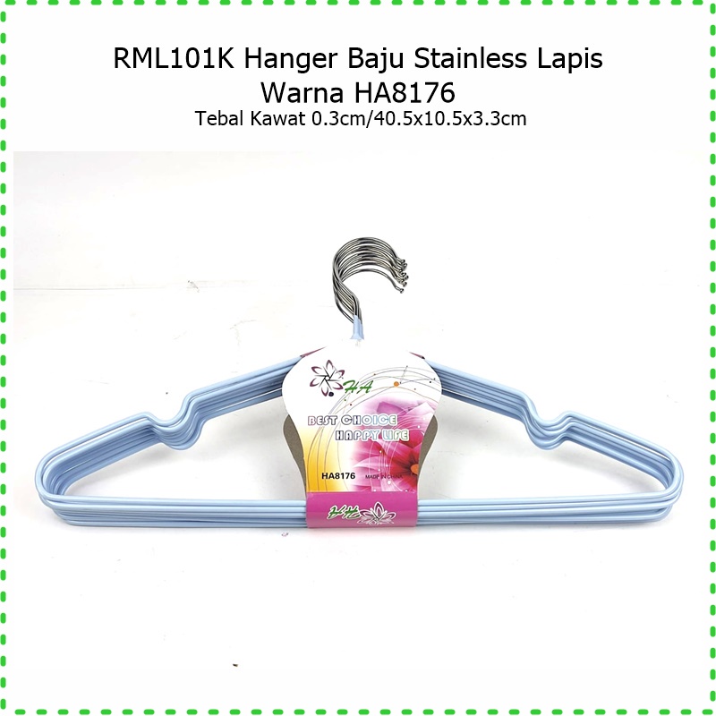 Hanger Baju/Gantungan Baju Stainless Lapis Warna