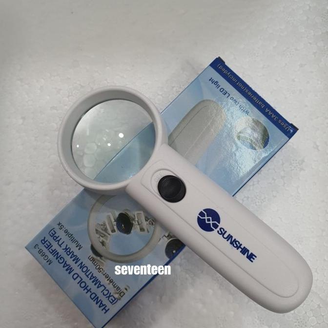 

Office & Stationery | Alat Tulis | Magnifier Glass / Loop / Kaca Pembesar + Lampu Sunshine Mg6B-3 | Best Seller