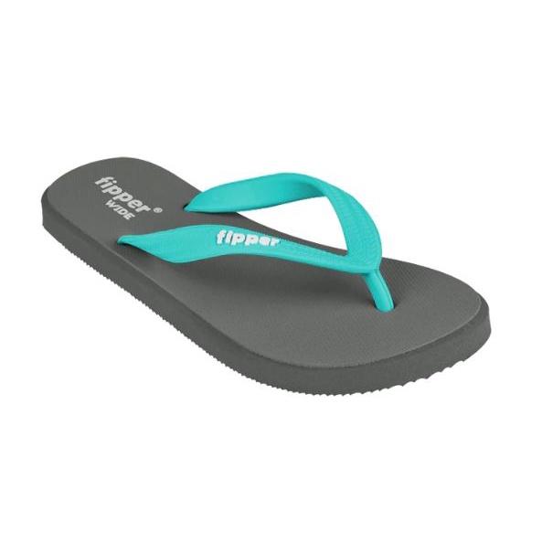 Sandal Fipper Wide Grey Grey Dark Turquoise Original