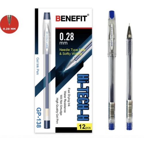 

Gel Pen Hi-Tech BENEFIT GP-138 0.28 mm Hitam (PCS)