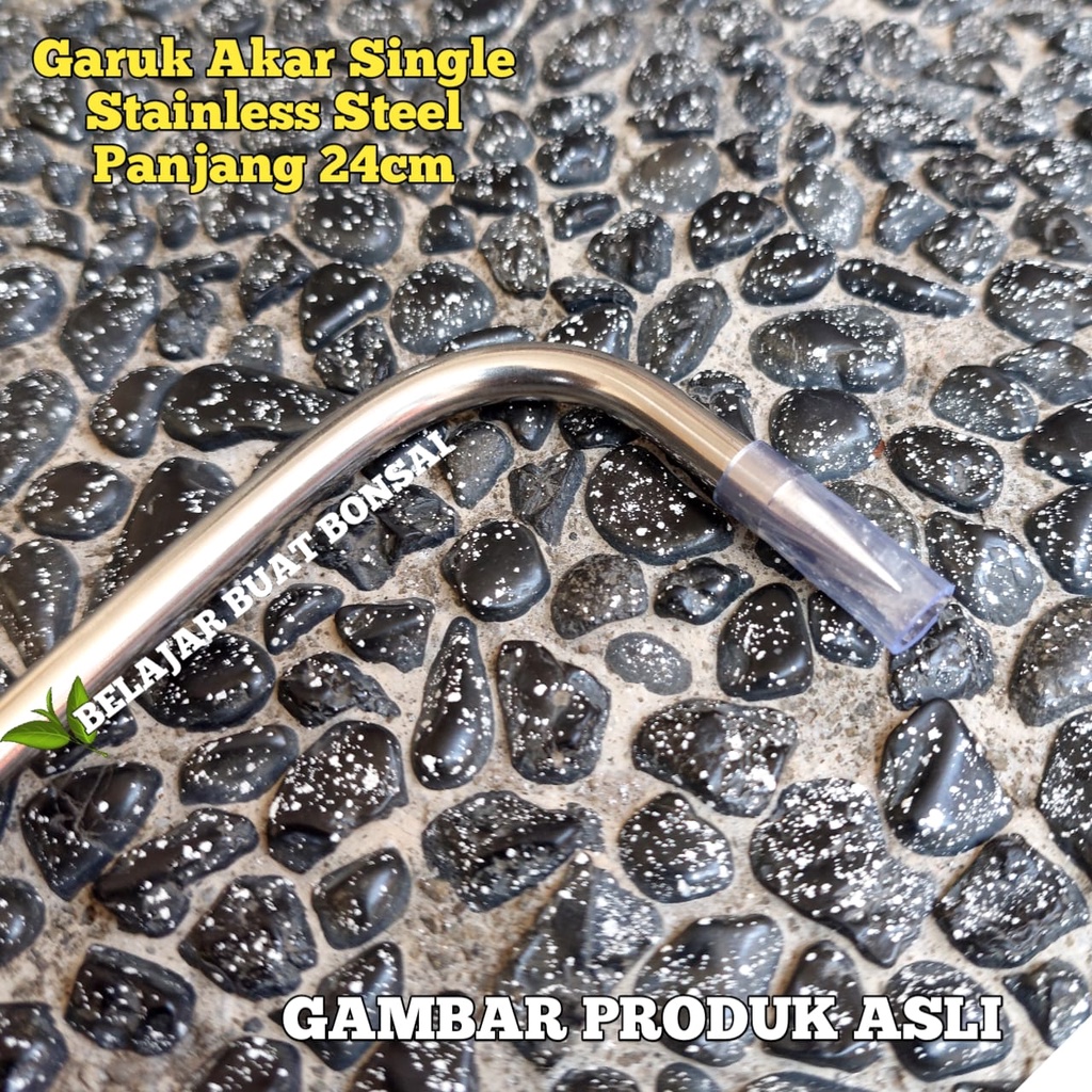 Alat Garuk Akar Mata Tunggal Stainless Steel Panjang 24cm