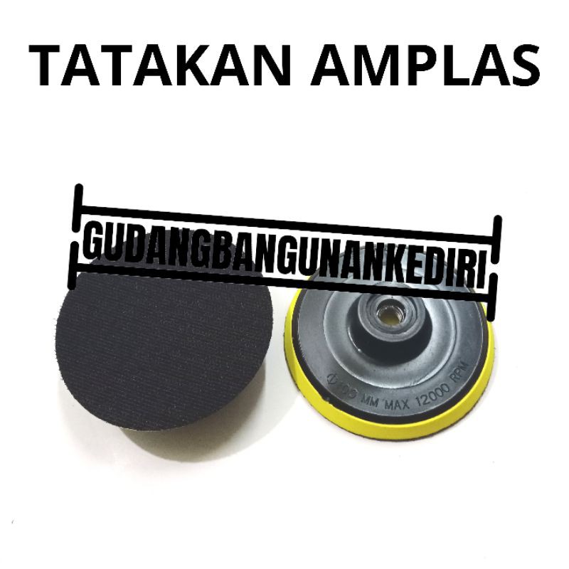 Tatakan amplas velcro 4&quot; rubber pad / pad dudukan perekat amplas 4&quot; / tatakan amplas bulat