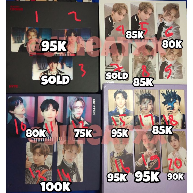 Photocard Enhypen Border Carnival Album