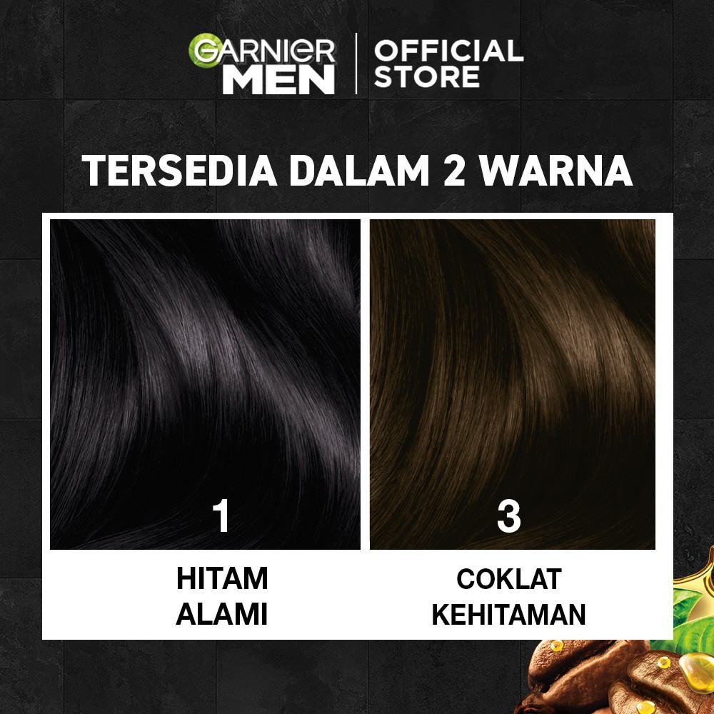 GARNIER MEN Shampoo Color Hair Sachet | Pewarna Rambut Cat Rambut Semir Rambut by AILIN