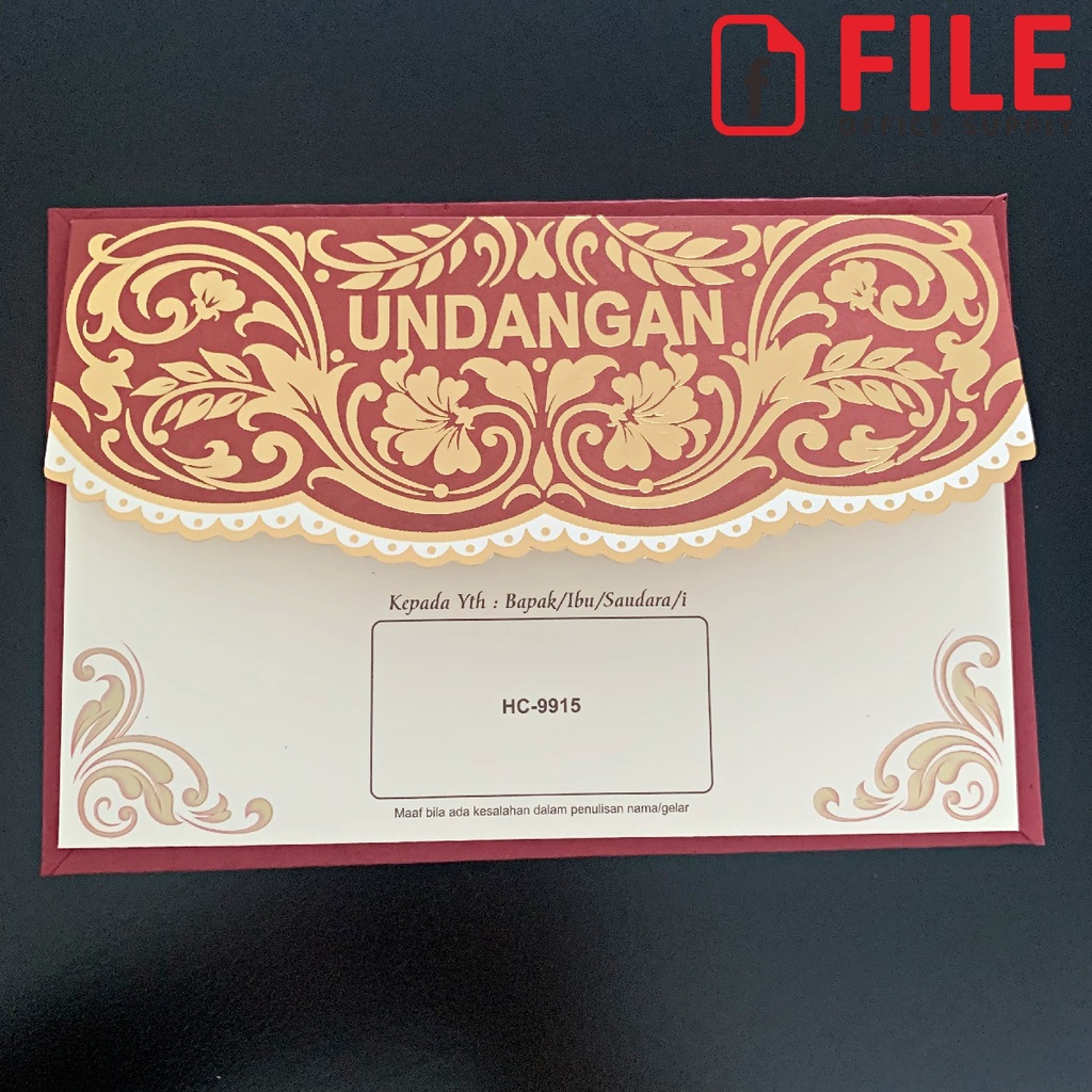 Blangko Undangan Pernikahan Kosong Murah Merah Tebal - ERBA HC-9915