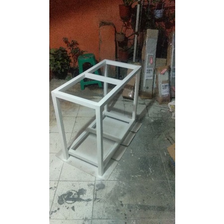 Rak aquarium 50x30x50 2 tingkat besi anti karat