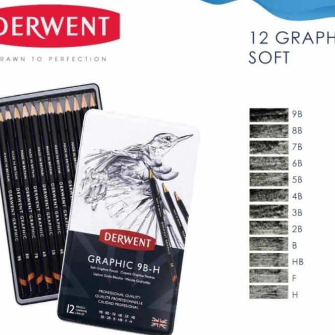 

Derwent Graphic Pencil 12 pcs 9B - H